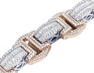 Diseñador clásico S925 plata con redondo Baguette Moissanite diamante pulsera para hombres boda desgaste - Product Image 2