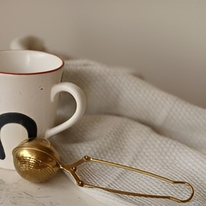 Modern Handwoven Metal <b>Tea</b> <b>Infuser</b> with Rustic Gold Finished for <b>Loose</b> Leaf <b>Tea</b> Home & Kitchen Use - Product Image 6