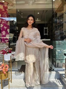 Tenue de réception spéciale entièrement brodée, tailles M à XXL, costume Salwar traditionnel tissé pour femme, idéal pour les fêtes - Product Image 3