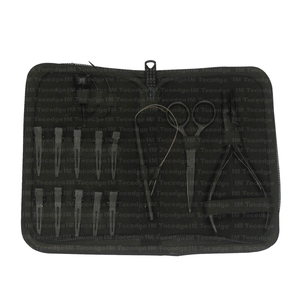 Kit d'outils d'extension de cheveux professionnels tirant crochet pince à sertir Dreadlock crochet boucle ciseaux pour l'épilation - Product Image 6