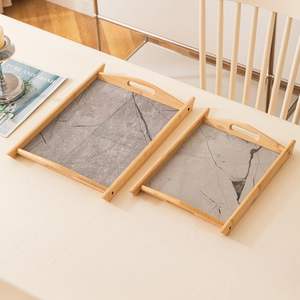 Stylish Wooden <b>Large</b> <b>Tray</b> Rectangular Serving <b>Tray</b> Snacks and Dinner Serving <b>Tray</b> Available for Restaurant and Home Usage - Product Image 1