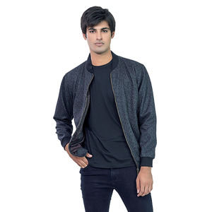 Chaqueta bomber con cremallera de invierno personalizable para hombre con cuello levantado y dobladillo acanalado último diseño disponible para venta al por mayor - Product Image 1