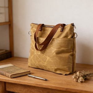 <span class=keywords><strong>Bolsa</strong></span> de Viaje Retro Personalizada, <span class=keywords><strong>Bolsa</strong></span> de Fin de Semana, Impermeable, de Lona Encerada y Asa de Cuero, con Correa para Trolley - Product Image 5