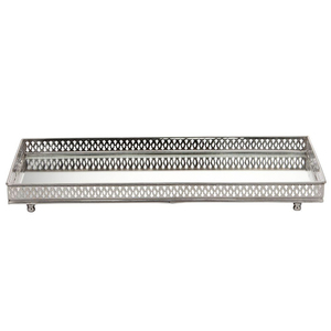 Increíble bandeja de servicio de Metal rectangular dorada para el hogar y la Mesa del Hotel 100 piezas MOQ Apto para lavavajillas estilo americano - Product Image 3