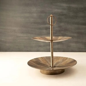 Expositor de Pasteles de Lujo de 3 Niveles, Rectangular, de Aluminio Fundido con Acabado de Cobre, Ecológico, Tamaño Personalizado, a un Precio Atractivo - Product Image 5