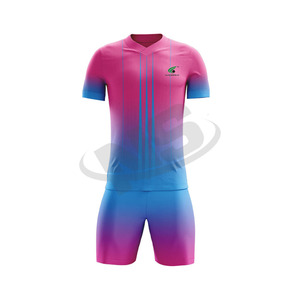Usine directe uniforme de football personnalisé dégradé couleur maillot de football 100% polyester sublimation maillot de football en gros - Product Image 5