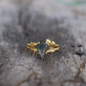 Anillo de piedra labradorita Plata de Ley 925 sólida 18K chapado en oro para mujer compromiso boda Navidad día regalo anillo joyería fina - Product Image 4