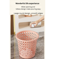 WBS001 Nouveau style de poubelle en plastique, corbeille creuse épaissie pour la maison, le salon, le bureau et le dortoir, corbeille en gros