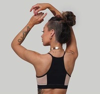Haut de danse sur barre SHEMAX I S I S GODDESS - Noir avec filet de sable