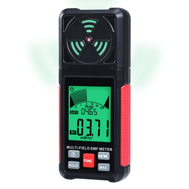 Portable EMF Meter Electromagnetic Field Radiation Tester EF RF MF Detection & Audio Light Alarm for Home Office School Hospital