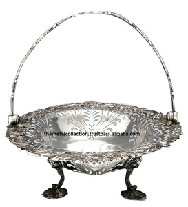 Bol de service moderne pour la maison hôtel & Restaurant saladier couleur argent Design moderne métal rond acier inoxydable & laiton bols - Product Image 3