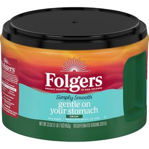 Café moulu Folgers Simply Smooth sans caféine, torréfaction douce, 23 onces (lot de 6) - Product Image 5