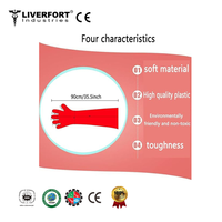 Gants vétérinaires jetables en plastique résistant de 125 cm pour l'insémination artificielle du bétail, taux de grossesse élevé, utilisation animale et agricole