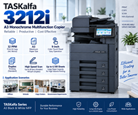 Photocopieur multifonction monochrome A3 d'occasion 3212i, 32 ppm, imprimante recto verso, scanner, machine de photocopie de bureau, origine Japon