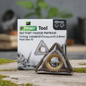 Inserto de Torneado Indexable PRAMET ISO TCMT 110202E-FMT8430 con Recubrimiento PVD D.2.8mm, Paquete de 10 - Product Image 3