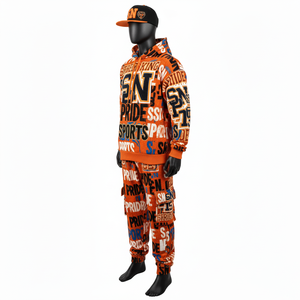 Ensemble de survêtement décontracté unisexe à séchage rapide, tailles adultes, léger, respirant, 100% coton, fabricant OEM, logo personnalisé - Product Image 2