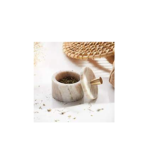 Marble Salt Bowl and Spoons Kitchen Seasoning Box Salt Containers Spice Jar Creamer Pot 1pcs <b>Cruet</b> <b>Set</b> with Stand Pepper Salt - Product Image 4