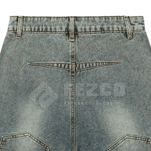 Concevez vos propres shorts en jean décontractés pour hommes, taille élastique, 100% coton, service OEM, respirants, séchage rapide, en stock - Product Image 4