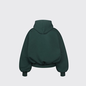 Vente en gros sweats à capuche surdimensionnés poids lourd 500 g/m² pull-over hommes boxe épaule tombante pierre vintage recadrée sweat à capuche lavé blanc - Product Image 2