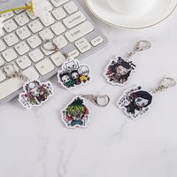 Porte-clés en acrylique imprimé personnalisé sur le thème de l'anime, porte-clés transparent imprimé double face, chaîne suspendue décorative, cadeau créatif
