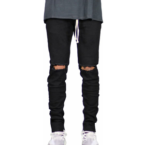 กางเกงยีนส์สำหรับผู้ชายแบบกำหนดเองกางเกงวินเทจรัดรูประบายอากาศได้ดี - Product Image 3