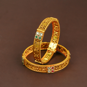 Stylish Trendy Fashion <b>Bangles</b> with Crystal and Rhinestone Accents <b>Indian</b> Made - Product Image 3