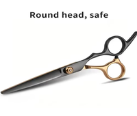 Ciseaux à cheveux 6 "en acier inoxydable pliable rasoir et peigne salon de coiffure ciseaux de coupe de cheveux amincissement cisailles ensemble de coupe de cheveux