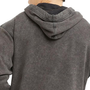 Fabricante de Sudaderas Unisex de Peso Pesado OEM, Sudaderas con Logotipo Personalizado Estampado en Relieve, Mangas Completas, Algodón para Hombre, Lavado Ácido - Product Image 5