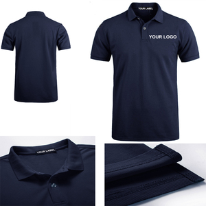Meilleure vente Logo brodé personnalisé pour polo 95% coton 5% Spandex couleur unie uniforme d'affaires de golf pour hommes nouveau Design tissé - Product Image 5