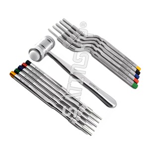 Nuevo Set Manual Dental y Ortopédico de 3 Piezas: Alicates de Rongeur, Martillo y Lima para Implantes - Herramientas Quirúrgicas - Product Image 3