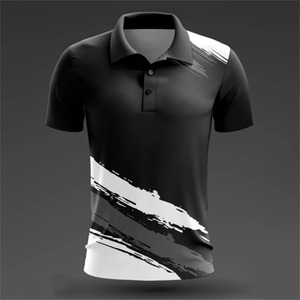 Polos para hombre Golf Bádminton Button Up Transpirable Secado rápido Humedad Manga corta Hombre Ropa Verano Tenis Ropa deportiva - Product Image 4