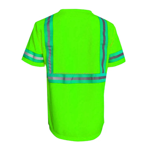 High Visibility Reflective Safety T <b>Shirt</b> Custom 100% Polyester High Quality Reflective Safety Traffic T <b>Shirt</b> Custom - Product Image 5