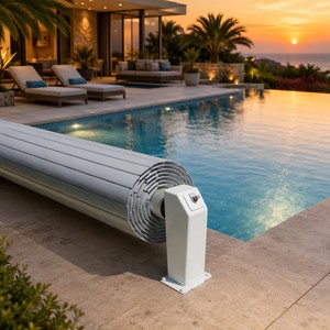 Automatic PC <b>Pool</b> Cover Safety System Custom Fit UV Resistant Durable Retractable Design for Villa Hotel <b>Pools</b> - Product Image 1