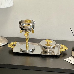 Incienso Coleccionable de Acero Inoxidable Pulido con Diseños Florales Ecológicos de Estilo Árabe de Lujo de Oriente Medio para Templos Budistas - Product Image 3