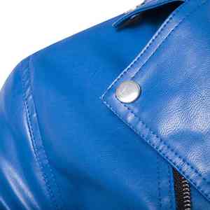 Chaqueta de Cuero para Hombre, para Usar en Invierno, con Bolsillos con Cremallera, Suave y Moderna, para Todas las Temporadas - Product Image 3