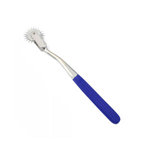Wartenberg Neuro Pinwheel de qualité chirurgicale 1 tête poignée enduite de bleu pour les tests sensoriels couleur argent en acier inoxydable - Product Image 1