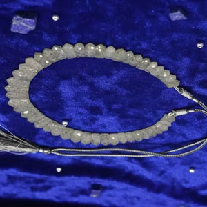 สร้อยคอลูกปัดแฟชั่นสตรีทำมือ ลูกปัดสีฟ้าประกายและนาโนอัญมณี สไตล์ธรรมชาติ - Product Image 4