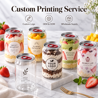 Boîtes en plastique PET jetables de qualité alimentaire avec logo personnalisé en gros, couvercle facile à ouvrir pour l'emballage de desserts et de gâteaux