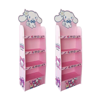 Soporte de exhibición de PVC corrugado portátil personalizado, soporte de suelo plegable moderno con función giratoria desmontable para tienda de supermercado