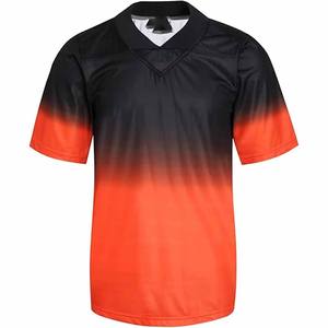 เสื้อกีฬาคอวีแขนลายทาง เสื้อฟุตบอลคอวี เสื้อฟุตบอล เสื้อยืด โพสต์โดย Dress Sports - Product Image 1