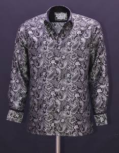 Chemise habillée de luxe pour homme, bleu roi à carreaux, coupe ajustée, manches longues, boutonnée, en tissu satiné de qualité supérieure 100% coton, collection Printemps - Product Image 5