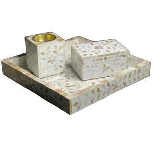 Mother of Pearl Inlay Mubkhar Burner Bukhoor Burner Incense Box and Tray Burner Bakhoor Arabic Ramadan Fragrance at Cheap Price - Product Image 2