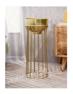 Macetas de Metal con diseño dorado de hierro para decoración de jardín, macetas con soporte diseñado para decoración de jardín por fabricantes y minoristas indios - Product Image 2