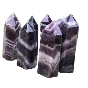Batu Kecubung Kualitas Tinggi Titik Menara Kecubung Alami Titik Kristal OEM Obelisk GT_003 Penyembuhan Mentah untuk Dijual Cinta Kristal Pasokan - Product Image 1