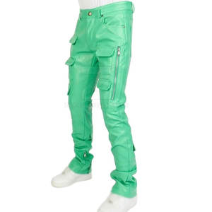 กางเกงหนังแท้คุณภาพสูง น้ำหนักเบา สวมใส่สบาย เอวกลาง สีเข้ม ระบายอากาศได้ดี เหมาะสำหรับฤดูหนาว รับผลิตตามสั่ง พร้อมสกรีนโลโก้  ขั้นต่ำในการสั่งซื้อน้อย - Product Image 4