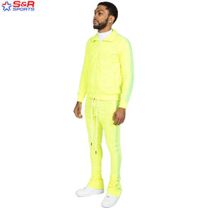 Logo privé personnalisé survêtements pour hommes empilés ensemble 2 pièces hommes manches longues respirant très résistant survêtements empilés pour hommes - Product Image 2