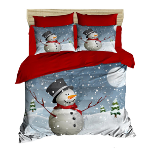 Parure de lit double à imprimé numérique festif de Noël, 100 % coton Ranforce, style classique, pour usage domestique - Product Image 3