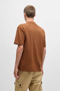 T-shirt polo personnalisé pour hommes, t-shirt surdimensionné pour l'été, t-shirt polo Slim Fit de couleur marron, vente en gros - Product Image 4