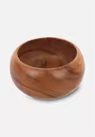 Ensaladera de madera Tazón de sopa hecho a mano de calidad premium Clásico Elegante por Crescent Crafts - Product Image 3