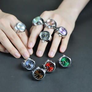 Customizable Fashion Gift Minimalist Y2K Round <strong>Digital</strong> <strong>Watch</strong> Ring Quartz Finger <strong>Watch</strong> Rings for <strong>Women</strong> - Product Image 1